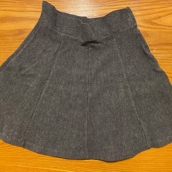 Plaid Gray School Girl Cosplay Mini Skirt, Small, Zipper - Picture 2 of 2